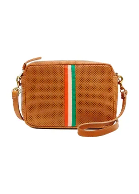Midi sac in cuoio perf w/ stripes