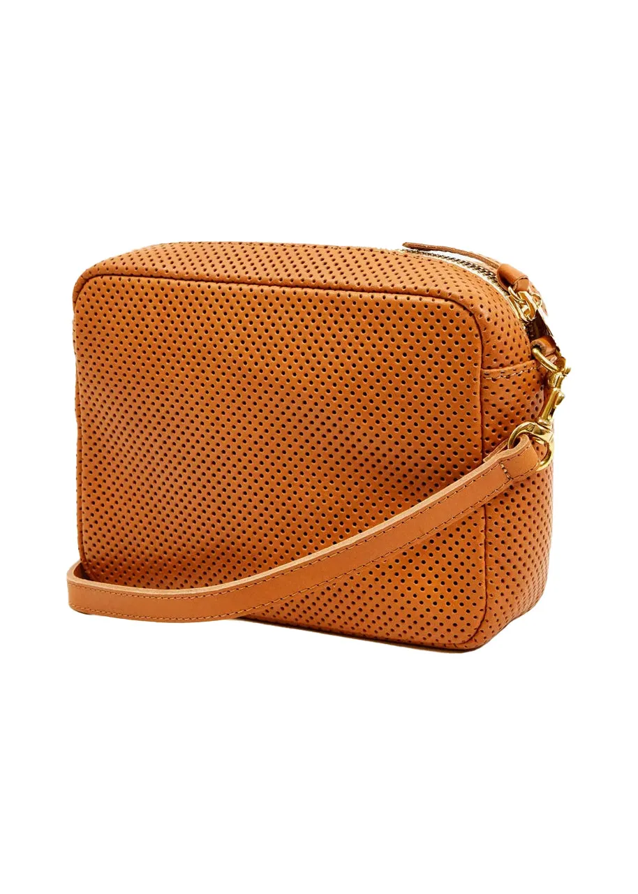 Midi sac in cuoio perf w/ stripes