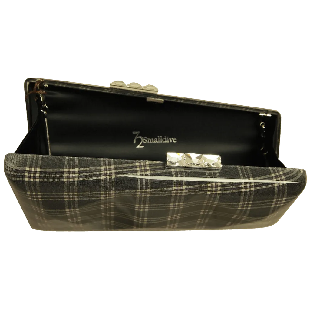 Minaudière in Prince of Wales Plaid Grey