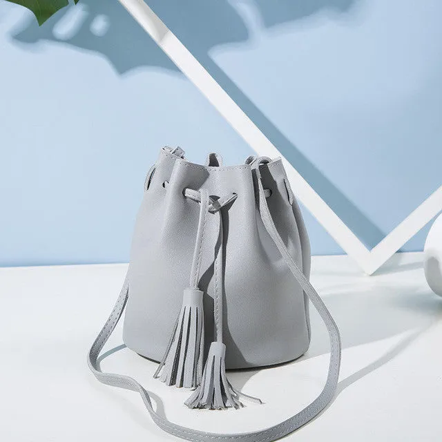 mini vintage tassel crossbody messenger bag