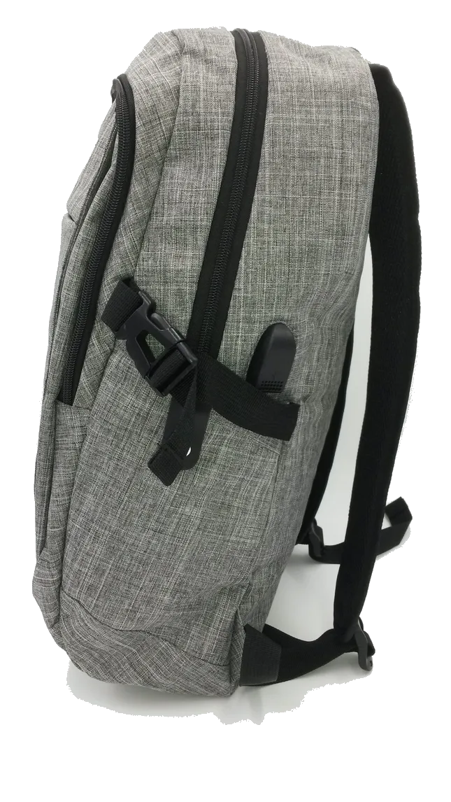 Multi-Pocket Two Tone Travel Laptop Backpack with USB port