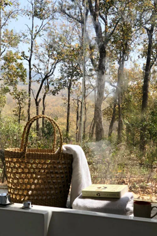 Pine Cone Handcrafted Reed Brunch Tote