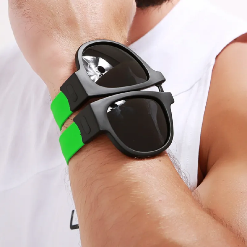 Polarized Folding Wrist Sunglasses Bracelet Design Foldable Sun Glasses | Brodtica.com