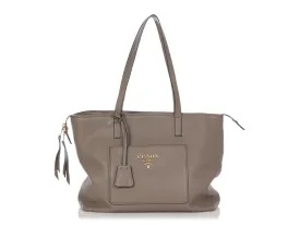 Prada Gray Zip Top Tote
