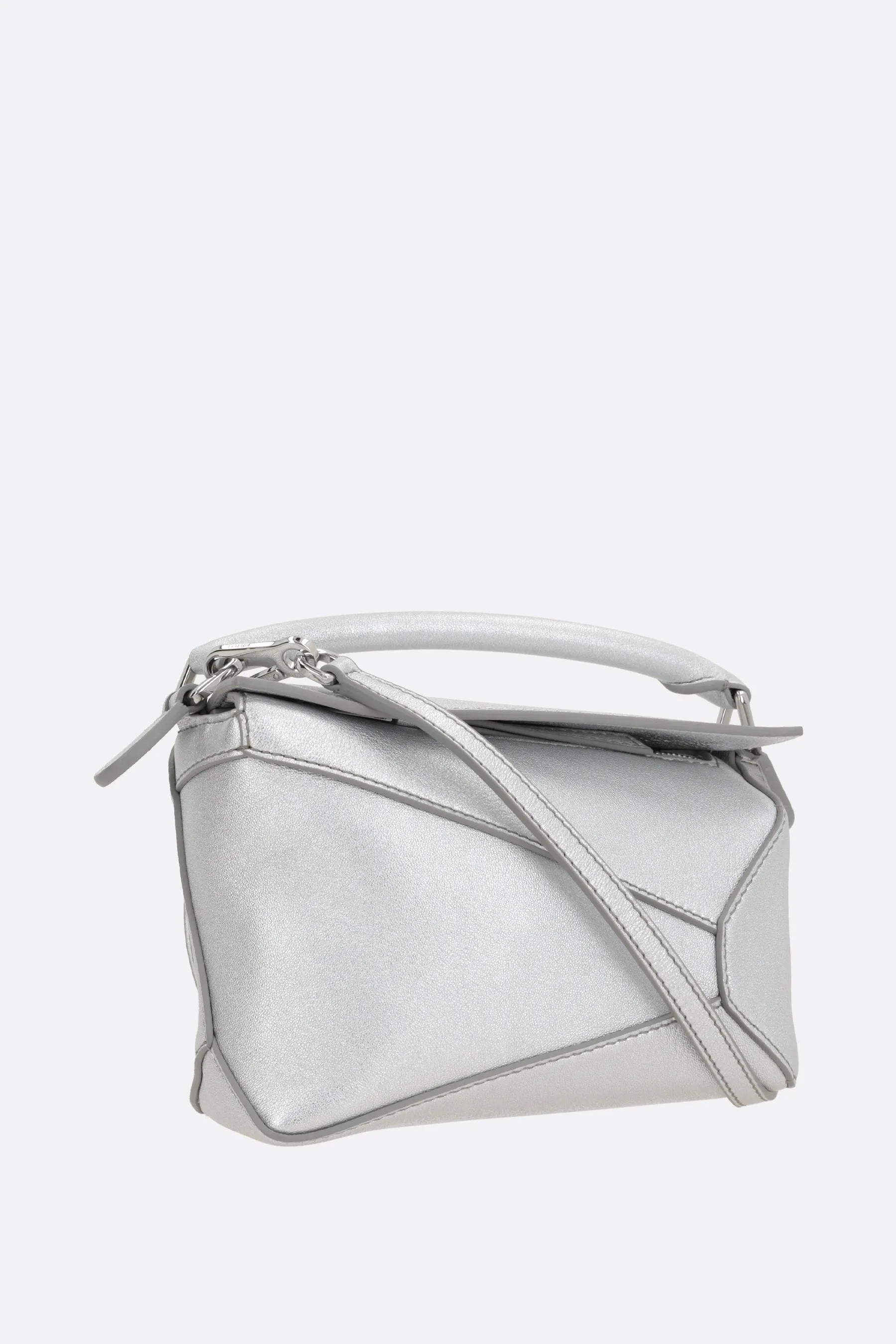 Puzzle Mini Metallic Handbag