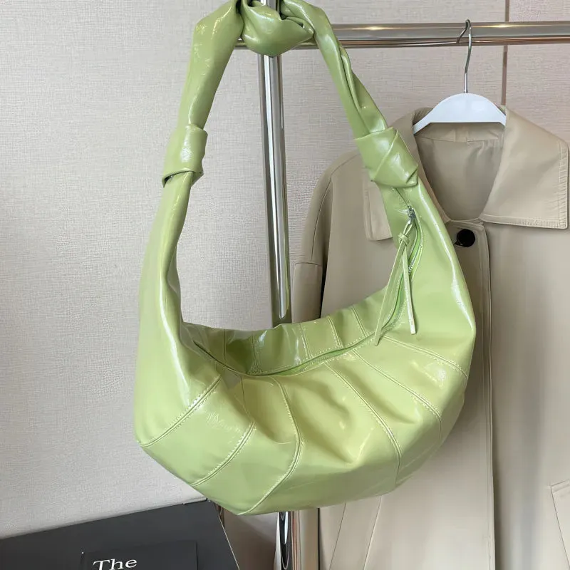 Simple large capacity PU shoulder bag