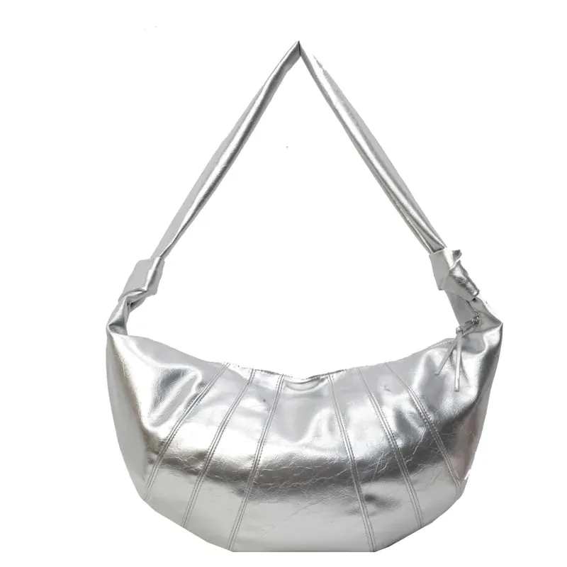 Simple large capacity PU shoulder bag