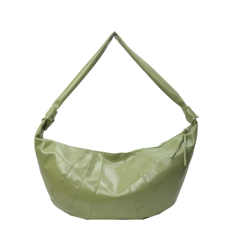 Simple large capacity PU shoulder bag