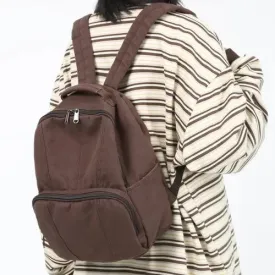 TAVIMART  -  Students Schoolbags Women Ins Vintage Y2k Aesthetic Simple All Match Solid Handbags Fashion Trendy Streetwear Backpacks Korean