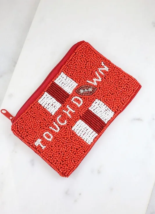 Touchdown Beaded Clutch