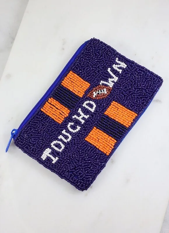 Touchdown Beaded Clutch