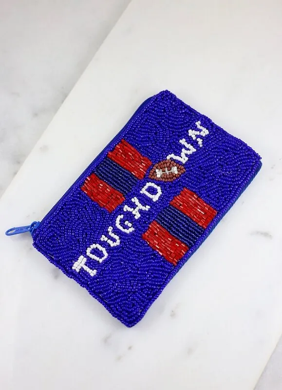Touchdown Beaded Clutch
