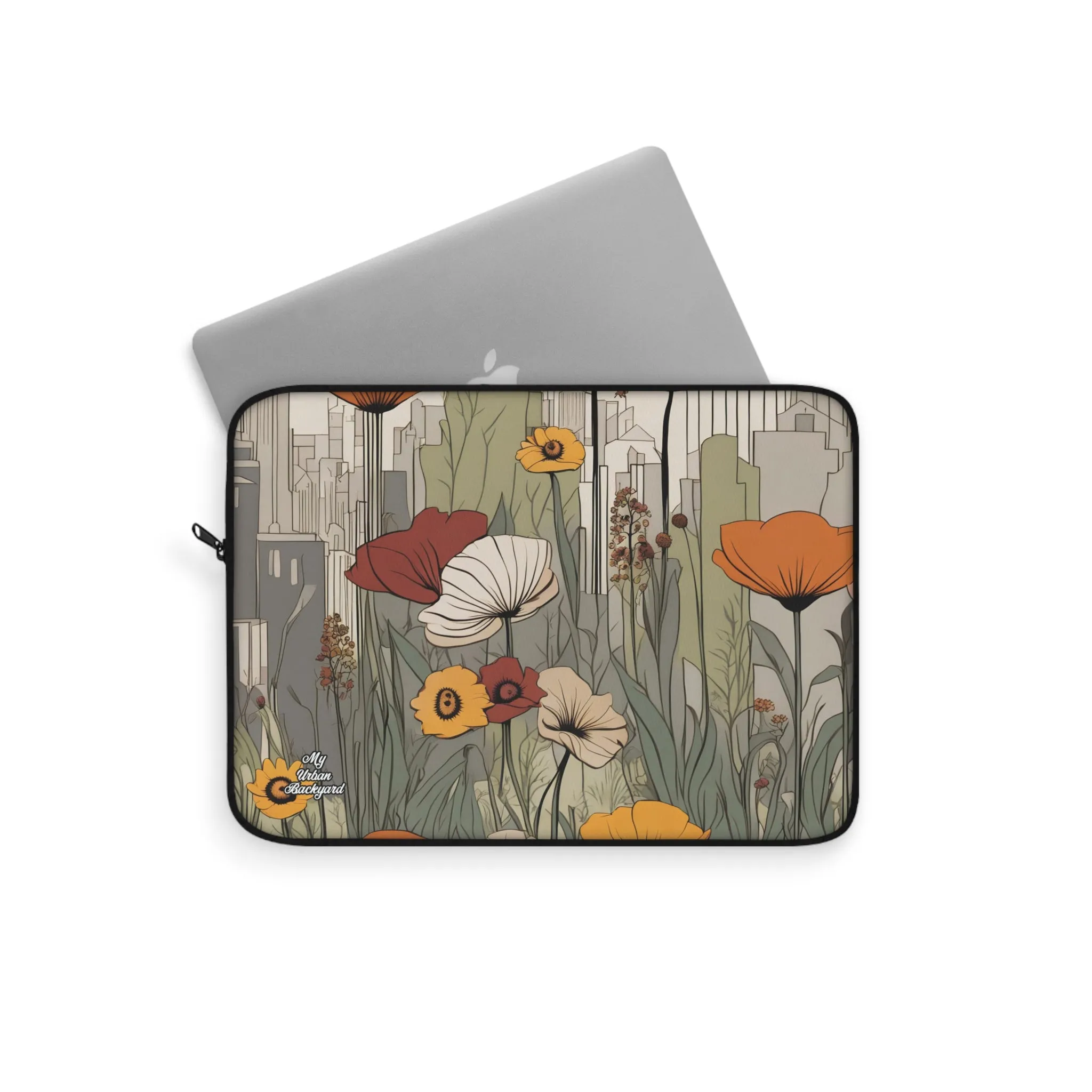 Urban Flowers, Laptop Carrying Case, Top Loading Sleeve for School or Work