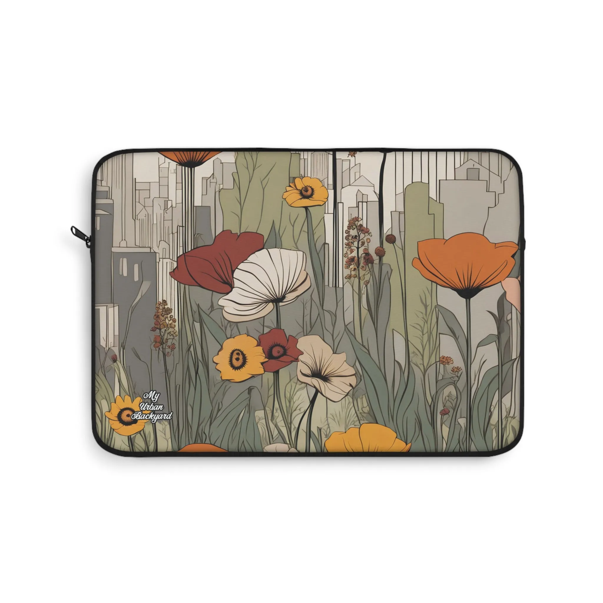 Urban Flowers, Laptop Carrying Case, Top Loading Sleeve for School or Work