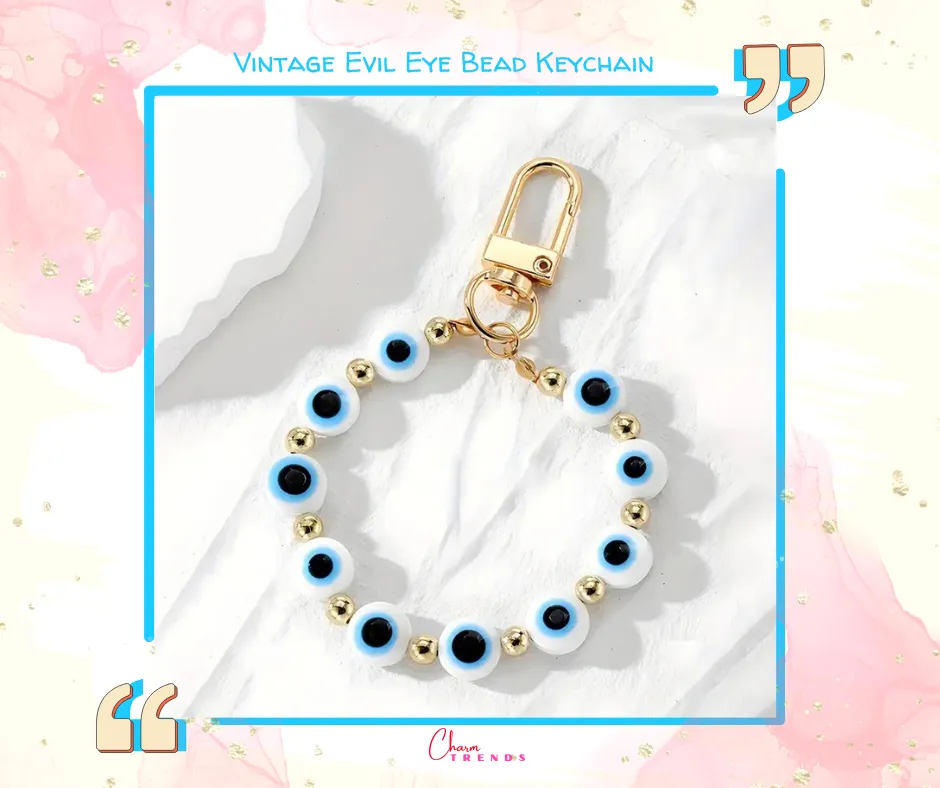 Vintage Ethnic Style Evil Eye Bead Keychain/phone charm🧿