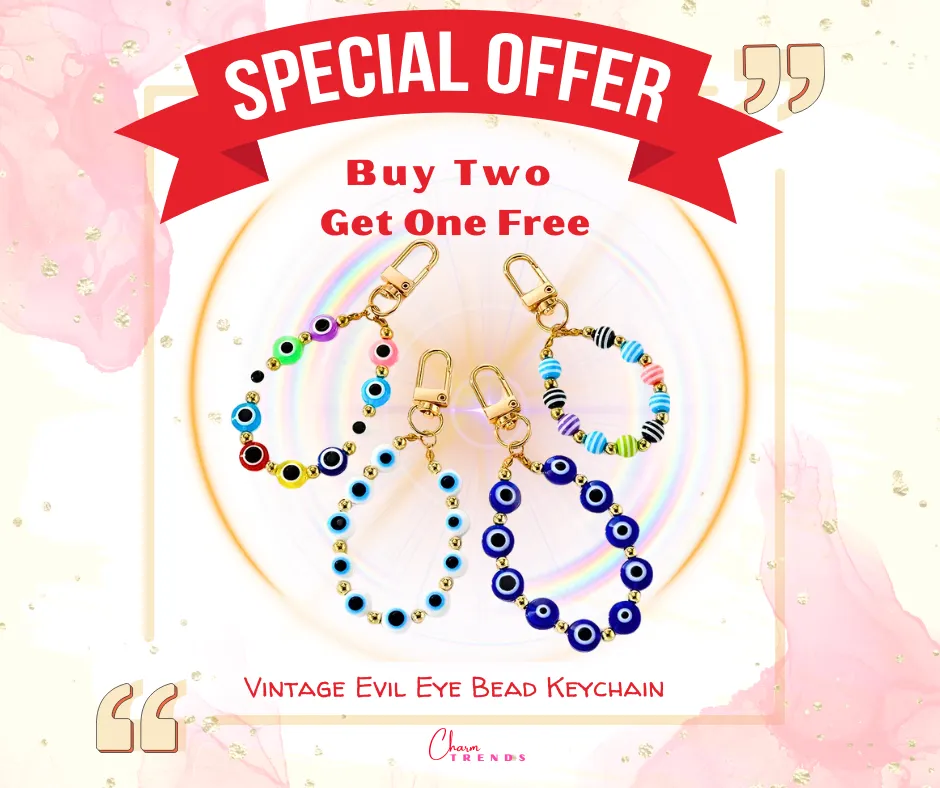 Vintage Ethnic Style Evil Eye Bead Keychain/phone charm🧿