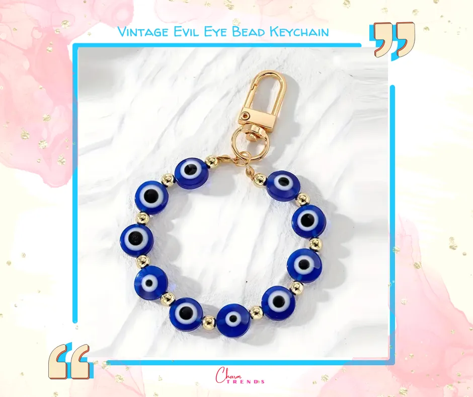 Vintage Ethnic Style Evil Eye Bead Keychain/phone charm🧿