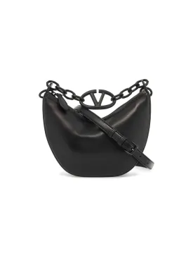 VLogo Moon Leather Hobo Bag