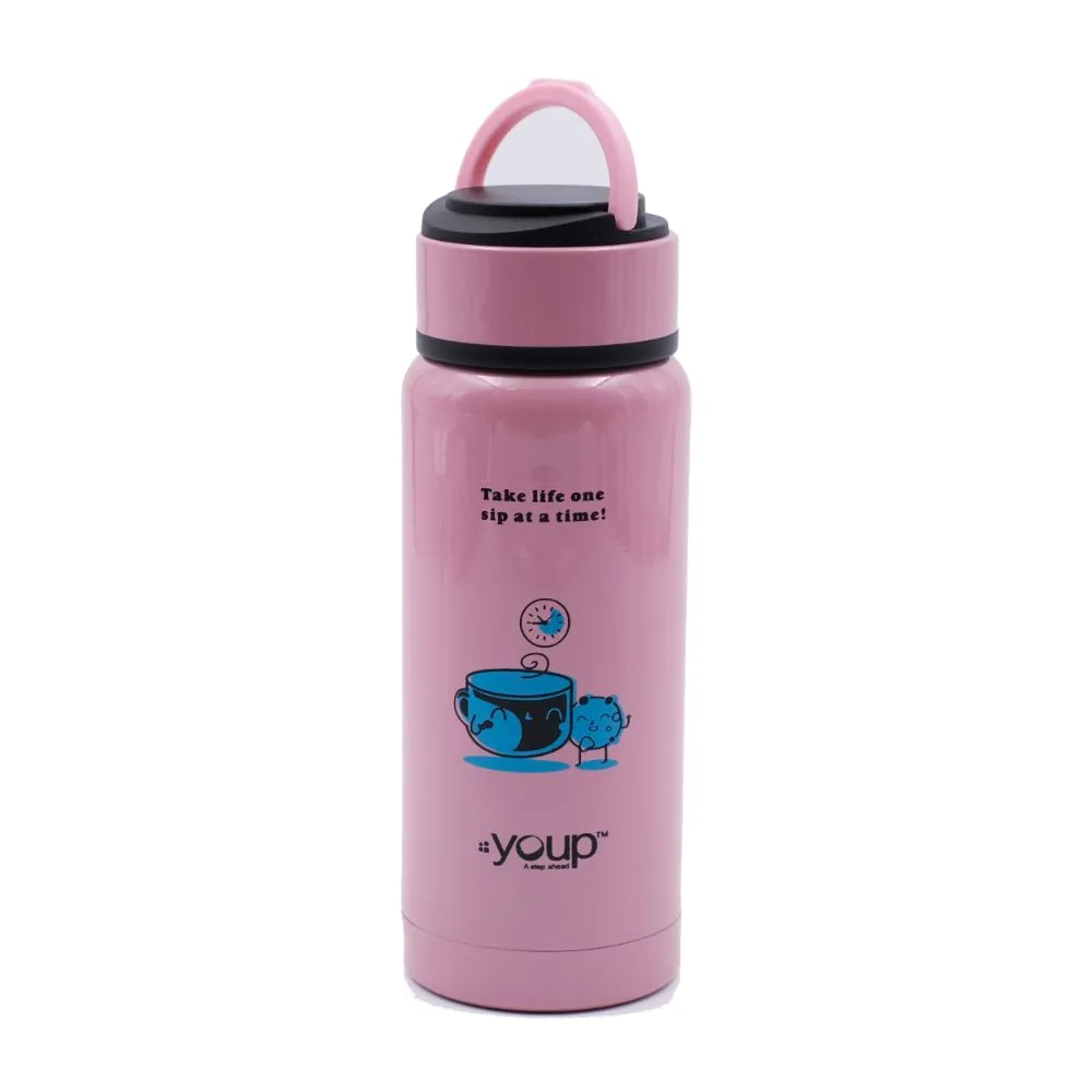 Youp Thermosteel Insulated Pink Color Kids Water Bottle Yp353 - 350 Ml
