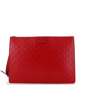 Zip Messenger Bag Guccissima Leather Large
